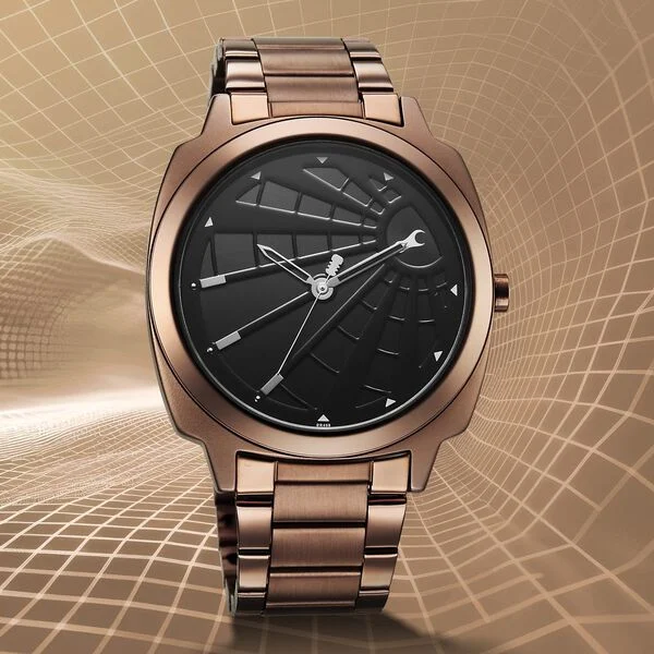 Fastrack Groove Quartz Analog Black Dial Guys Stainless Steel Watch