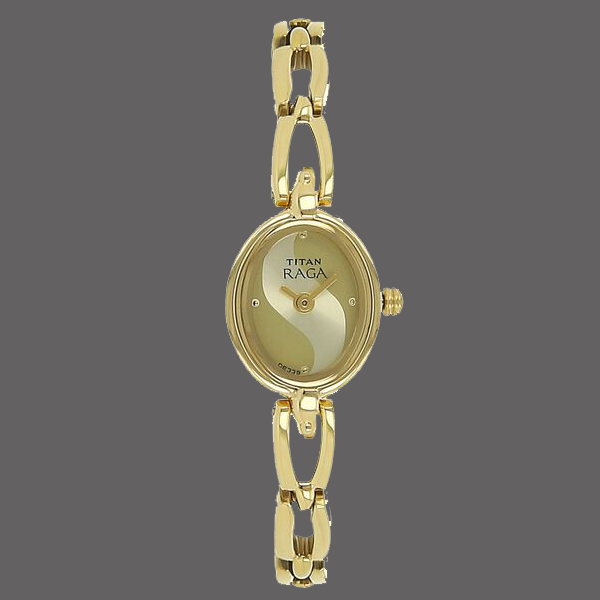 Titan Raga Champagne Dial Women Watch With Metal Strap