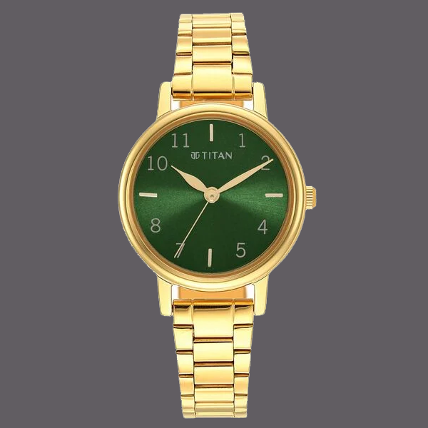 Titan Karishma Green Dial Analog Stainless Steel Strap watch for Women
