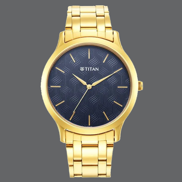 Titan Karishma Radiance Blue Dial Analog Stainless Steel Strap watch for Men